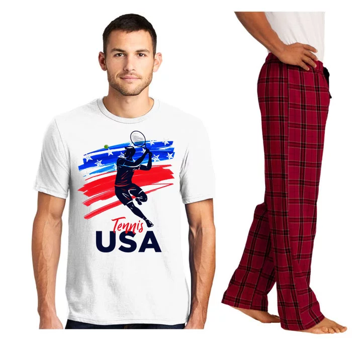 Usa Tennis Support The T.E.A.M U.S.A Tennis Lover Pajama Set