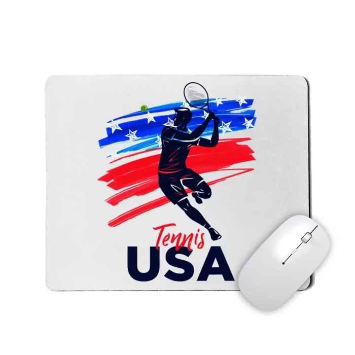 Usa Tennis Support The T.E.A.M U.S.A Tennis Lover Mousepad