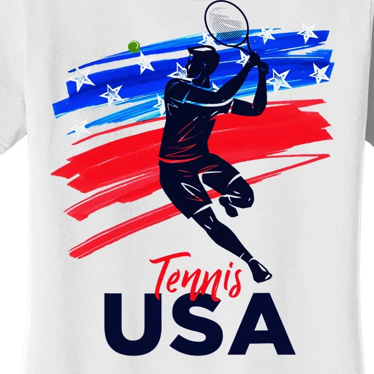 Usa Tennis Support The T.E.A.M U.S.A Tennis Lover Women's T-Shirt