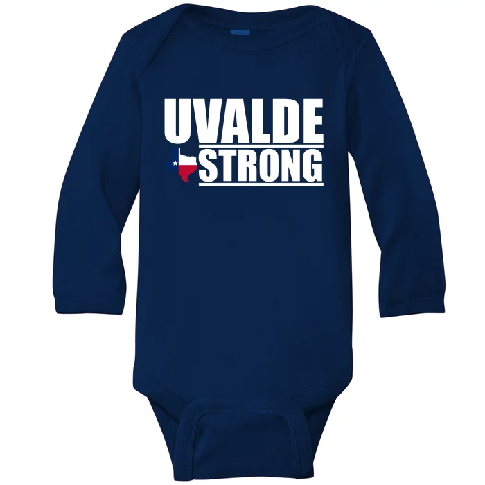 Uvalde Texas Strong Baby Long Sleeve Bodysuit