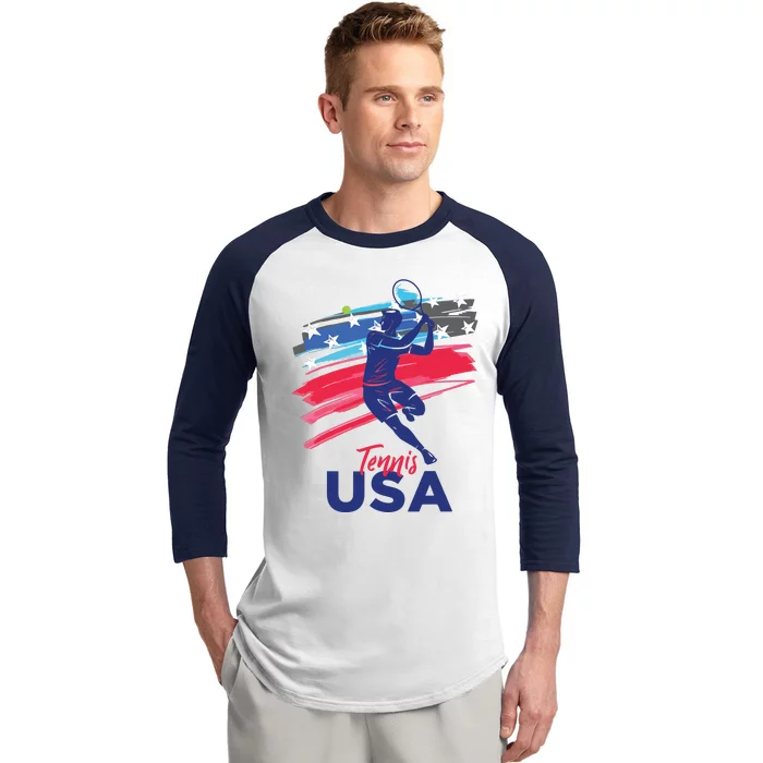 USA Tennis Support The Team Shirts USA Tennis Lover Baseball Sleeve Shirt