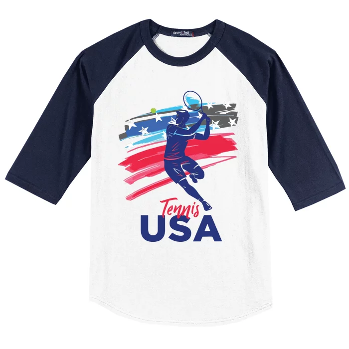 USA Tennis Support The Team Shirts USA Tennis Lover Baseball Sleeve Shirt