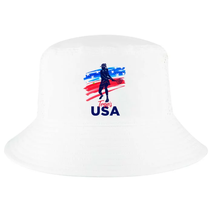 Usa Tennis Support The Team U.S.A Tennis Lover Cool Comfort Performance Bucket Hat