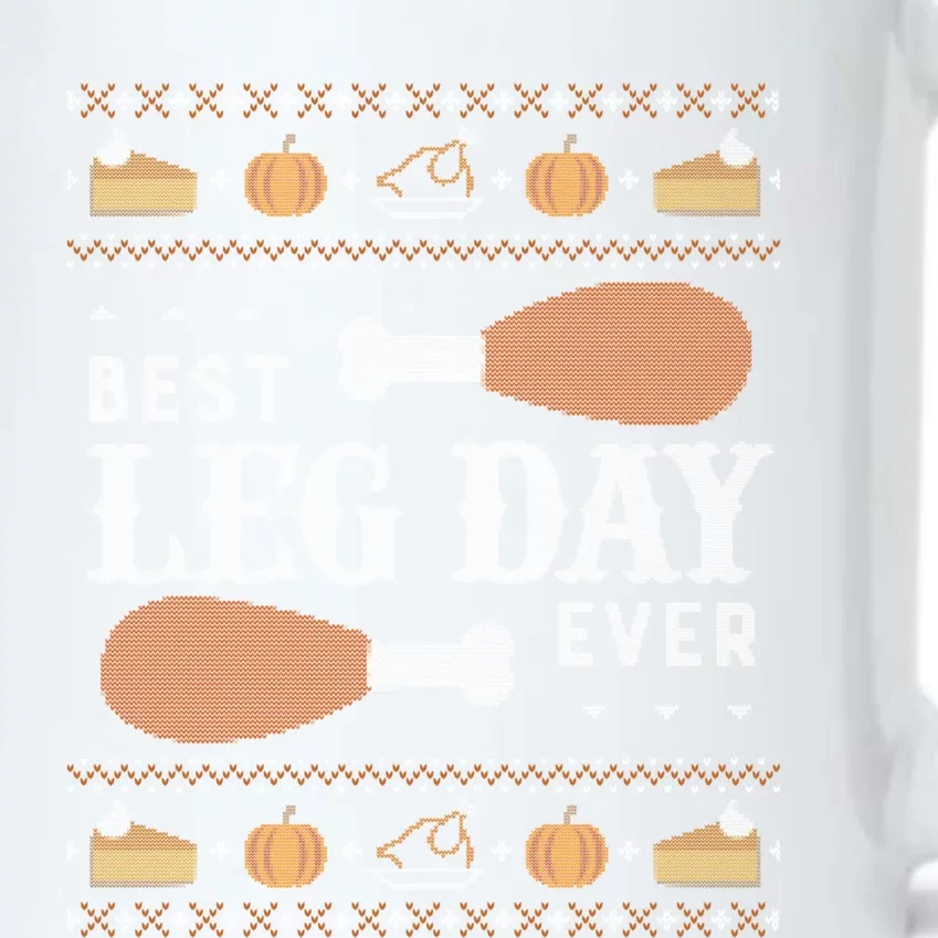 Ugly Thanksgiving Sweater Funny Best Leg Day Meaningful Gift Meaningful Gift Black Color Changing Mug