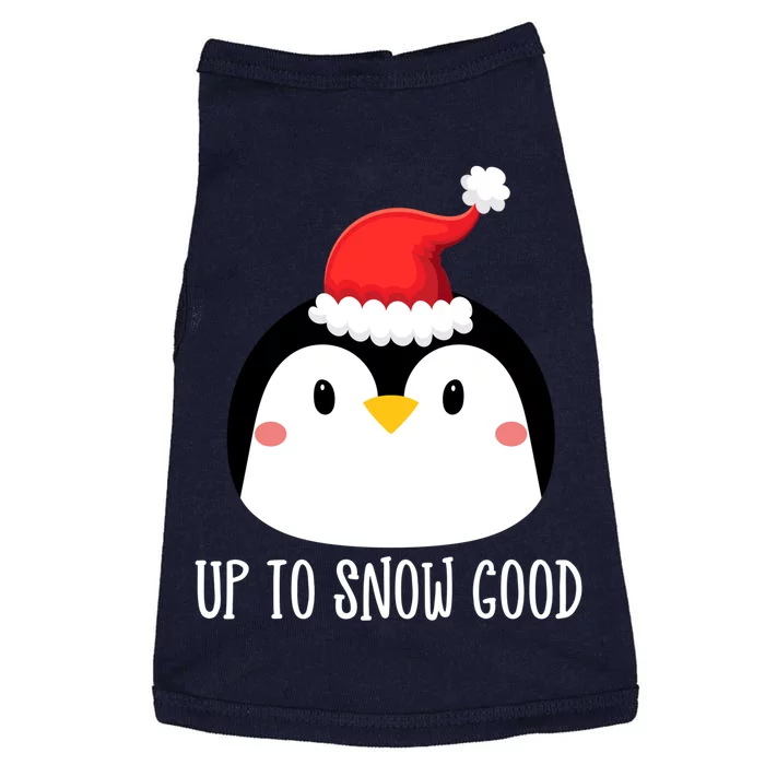 Up To Snow Good Penguin Face Santa Cute Penguin Christmas Cute Gift Doggie Tank