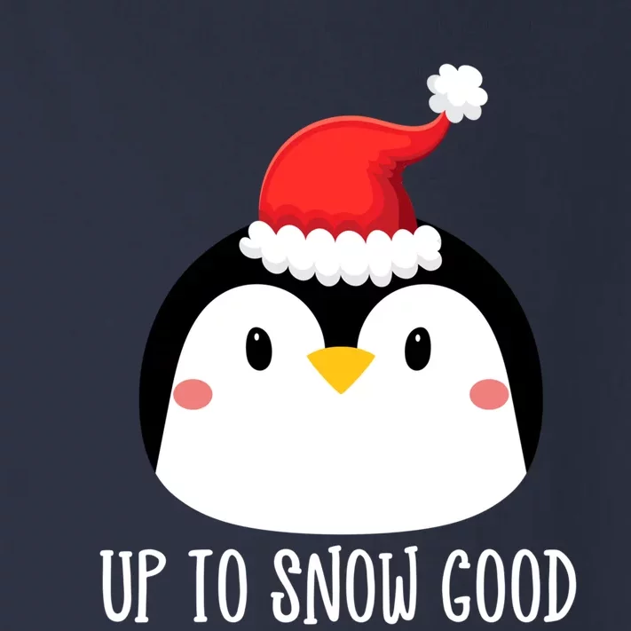 Up To Snow Good Penguin Face Santa Cute Penguin Christmas Cute Gift Toddler Long Sleeve Shirt