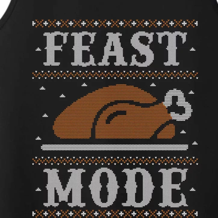 Ugly Thanksgiving Sweater Funny Feast Mode Gift Performance Tank