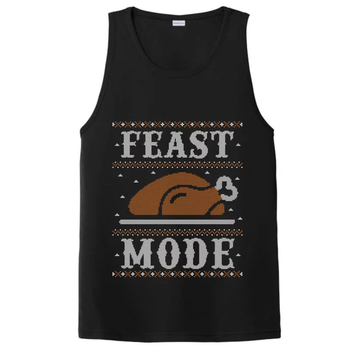 Ugly Thanksgiving Sweater Funny Feast Mode Gift Performance Tank