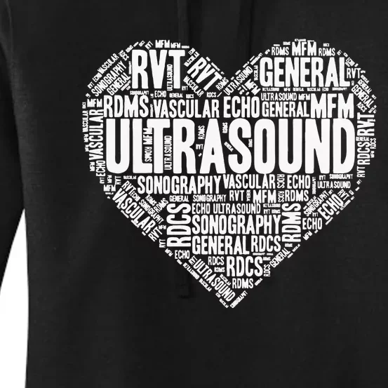 Ultrasound Tech Sonographer Radiology Sonography Heart 2 Women's Pullover Hoodie