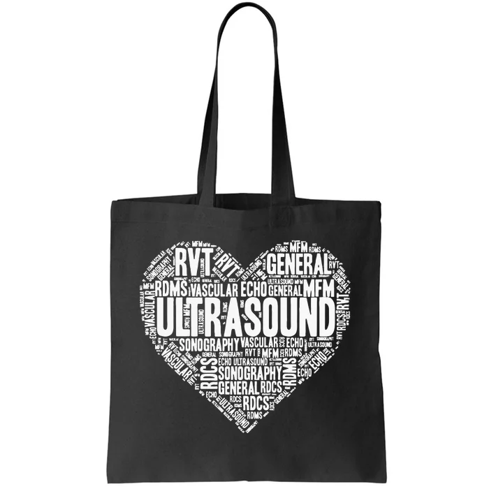 Ultrasound Tech Sonographer Radiology Sonography Heart 2 Tote Bag