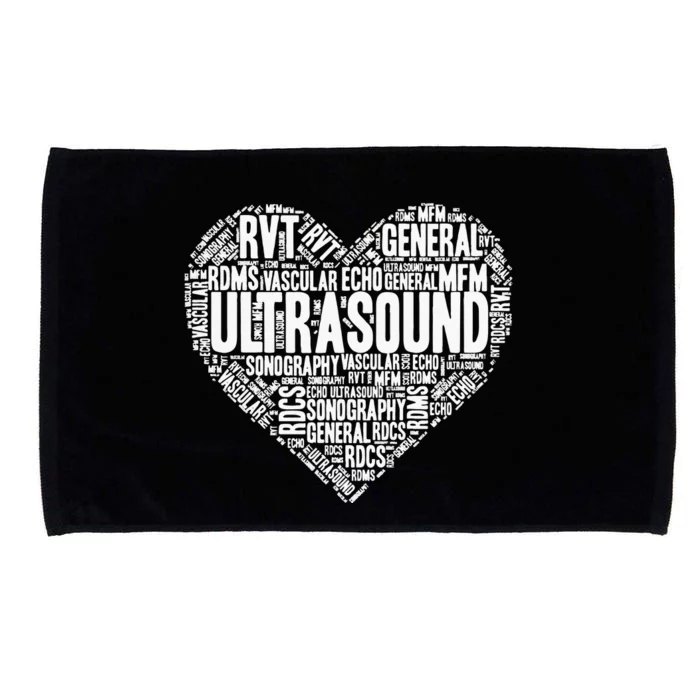 Ultrasound Tech Sonographer Radiology Sonography Heart 2 Microfiber Hand Towel