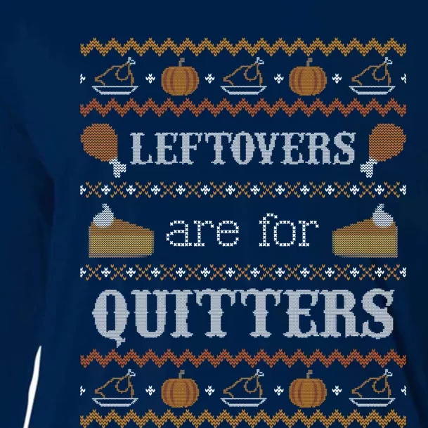 Ugly Thanksgiving Sweater Leftovers for Quitters Sweatshirt Cooling Performance Long Sleeve Crew