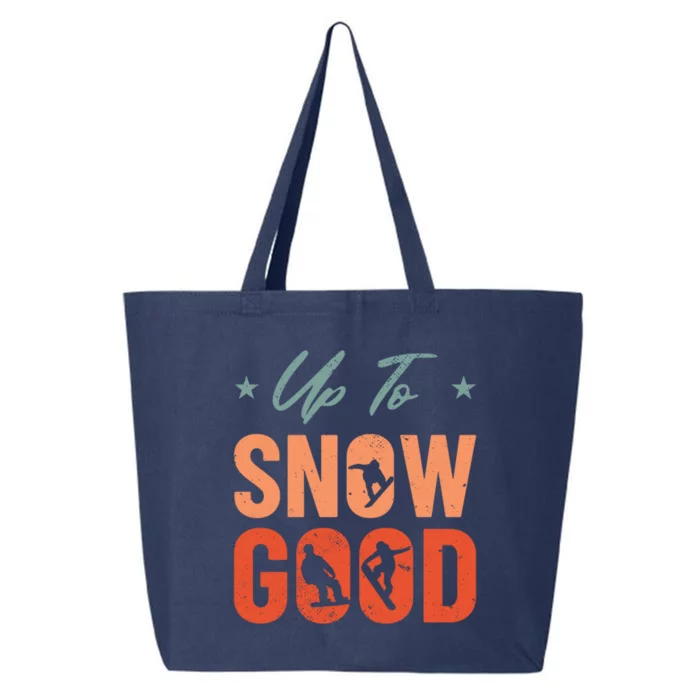 Up To Snow Good Extreme Winter Sports Snowboarding Gift 25L Jumbo Tote