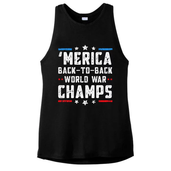 Undefeated Two Time World War Champs Ladies Tri-Blend Wicking Tank