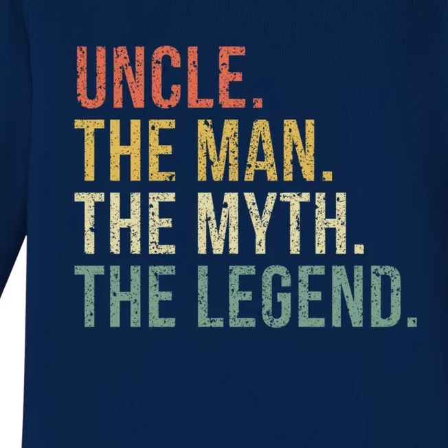 Uncle The The Myth The Legend Gift For Uncles Baby Long Sleeve Bodysuit