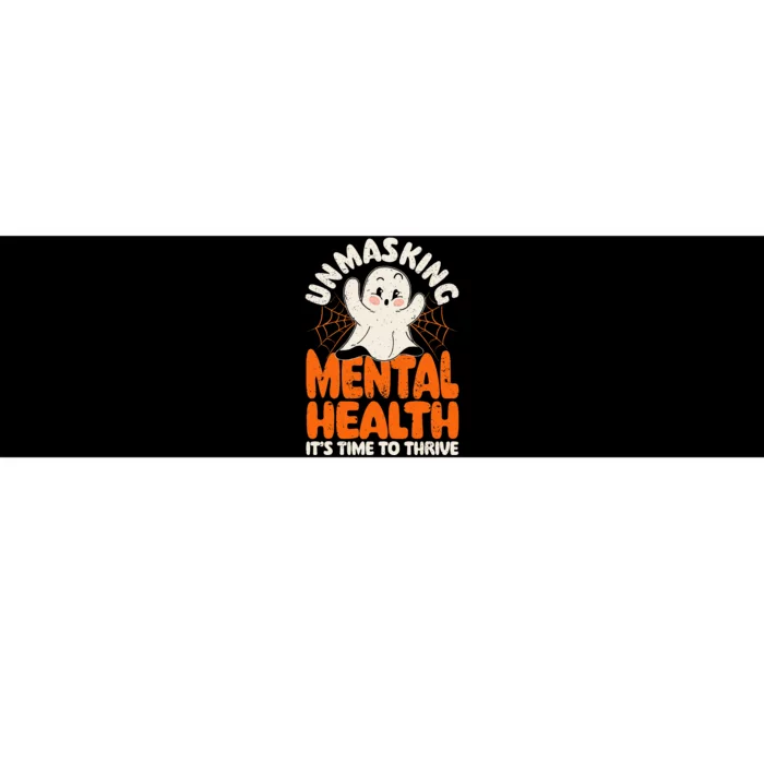 Unmasking the Truth Halloween and Mental Health Bumper Sticker