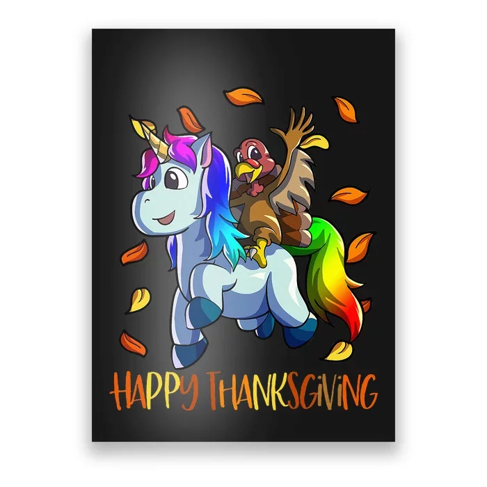 Unicorn Thanksgiving  Unicorn Turkey Poster