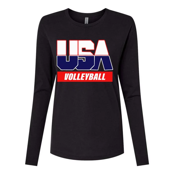 Usa Team Volleyball & American Sports Womens Cotton Relaxed Long Sleeve T-Shirt