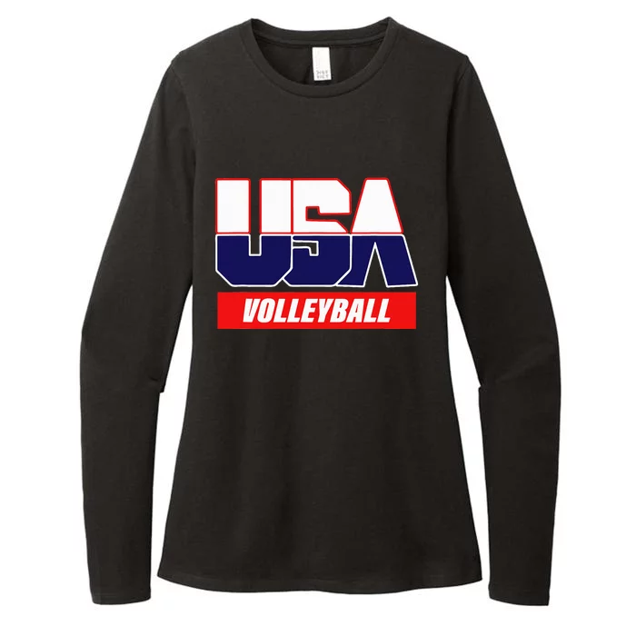 Usa Team Volleyball & American Sports Womens CVC Long Sleeve Shirt