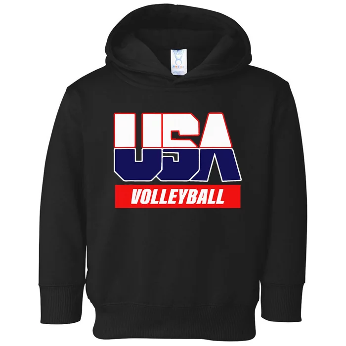 Usa Team Volleyball & American Sports Toddler Hoodie