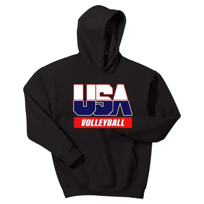 Usa Team Volleyball & American Sports Kids Hoodie