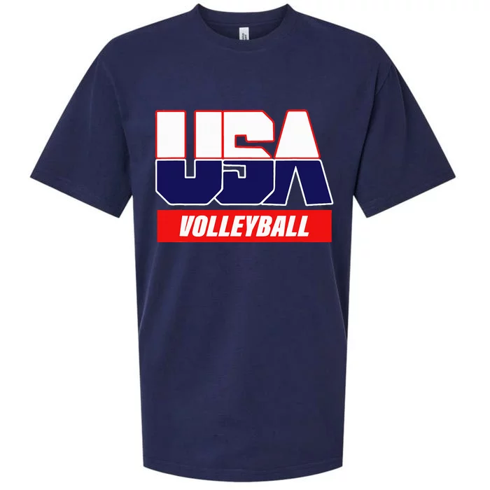 Usa Team Volleyball & American Sports Sueded Cloud Jersey T-Shirt