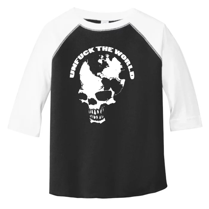 Unfuck The World Skull Toddler Fine Jersey T-Shirt