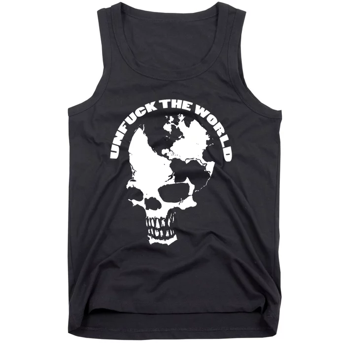 Unfuck The World Skull Tank Top