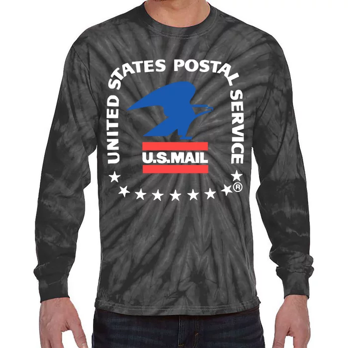 Usps Us Air Mail Seal Flat Bill Trucker Tie-Dye Long Sleeve Shirt