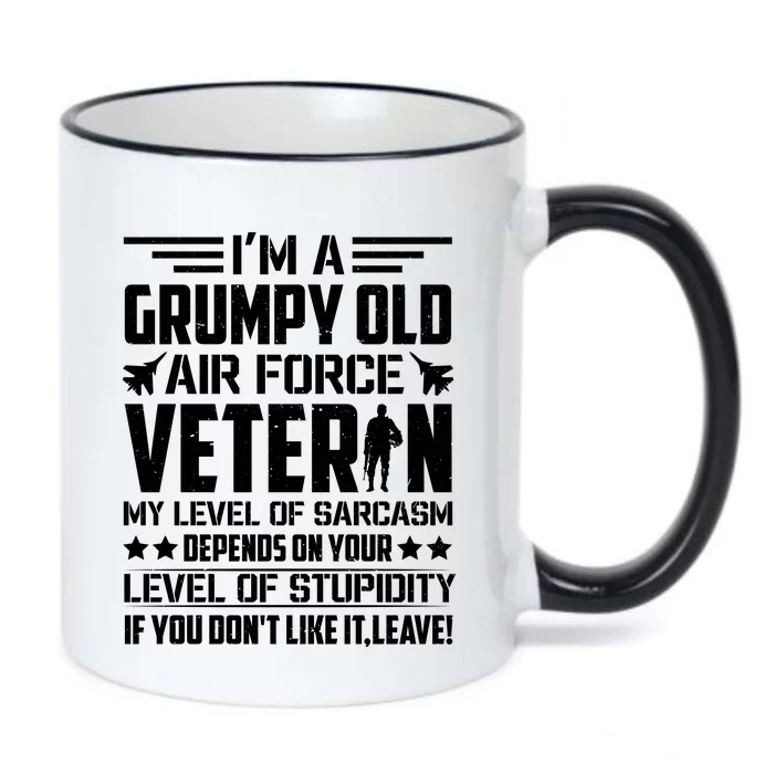 USAF US Air Force Emblem Military Airplane, Retired Air Force Sarcastic Slogan Black Color Changing Mug