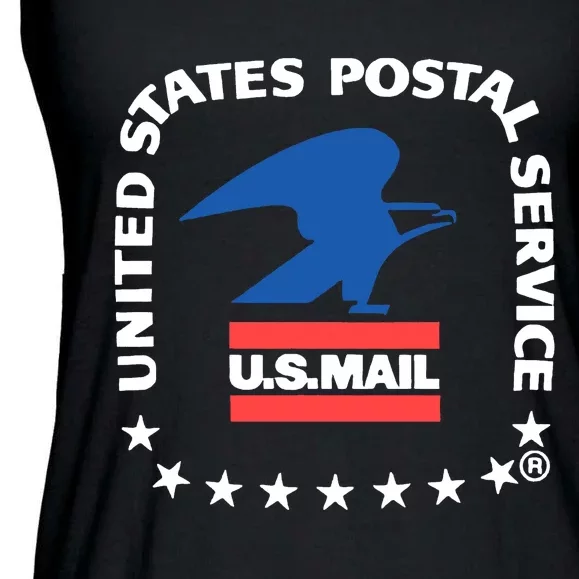 Usps Us Air Mail Seal Ladies Essential Flowy Tank