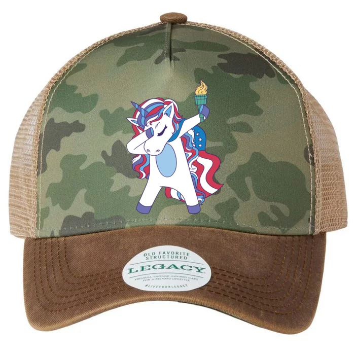 USA Unicorn Dabbing Legacy Tie Dye Trucker Hat