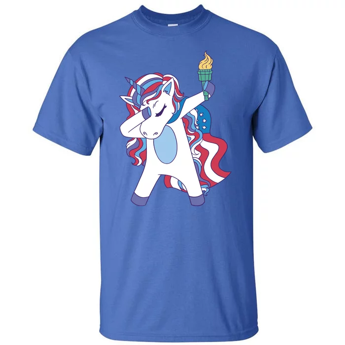 USA Unicorn Dabbing Tall T-Shirt