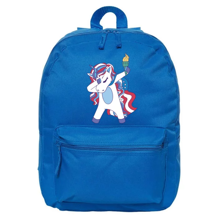 USA Unicorn Dabbing 16 in Basic Backpack