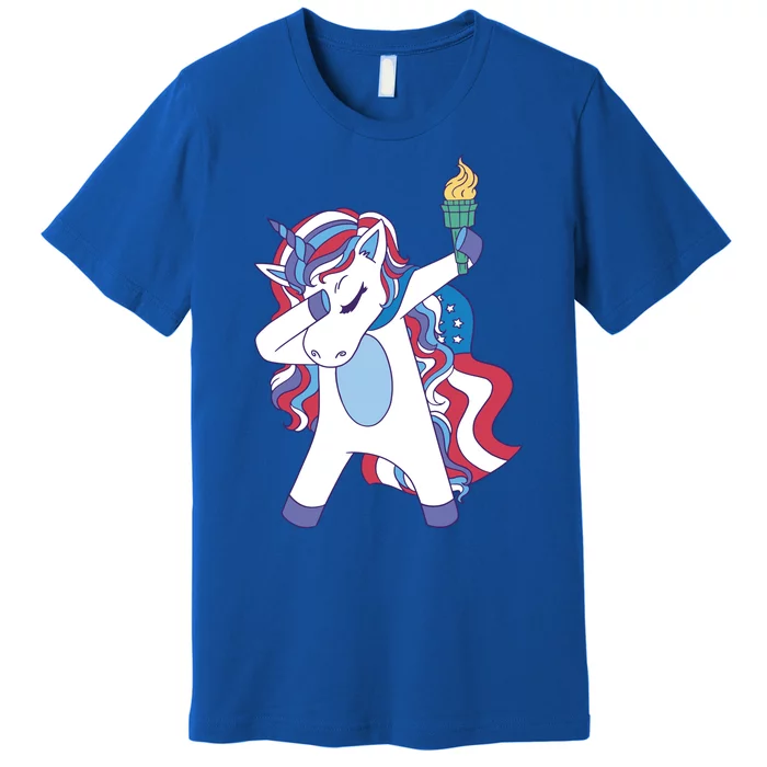 USA Unicorn Dabbing Premium T-Shirt