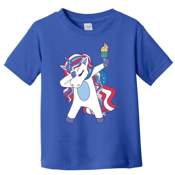 USA Unicorn Dabbing Toddler T-Shirt