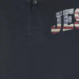 USA US Flag Patriotic 4th of July Jesus Softstyle Adult Sport Polo