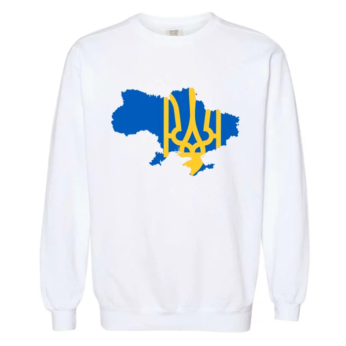 Ukraine Ukrainian Flag Ukrainians Garment-Dyed Sweatshirt