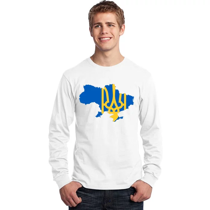 Ukraine Ukrainian Flag Ukrainians Tall Long Sleeve T-Shirt