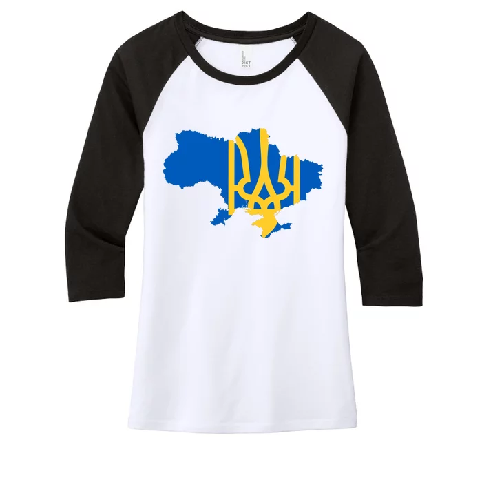 Ukraine Ukrainian Flag Ukrainians Women's Tri-Blend 3/4-Sleeve Raglan Shirt