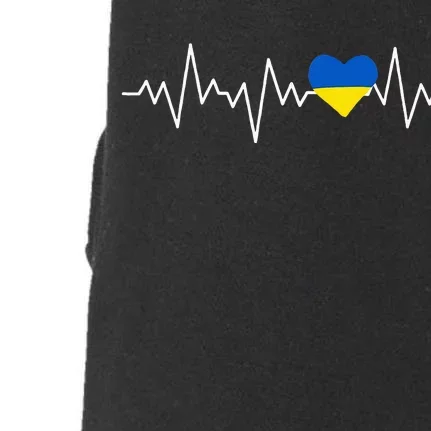 Ukraine Ukrainian heart Flag Heartbeat Doggie 3-End Fleece Hoodie