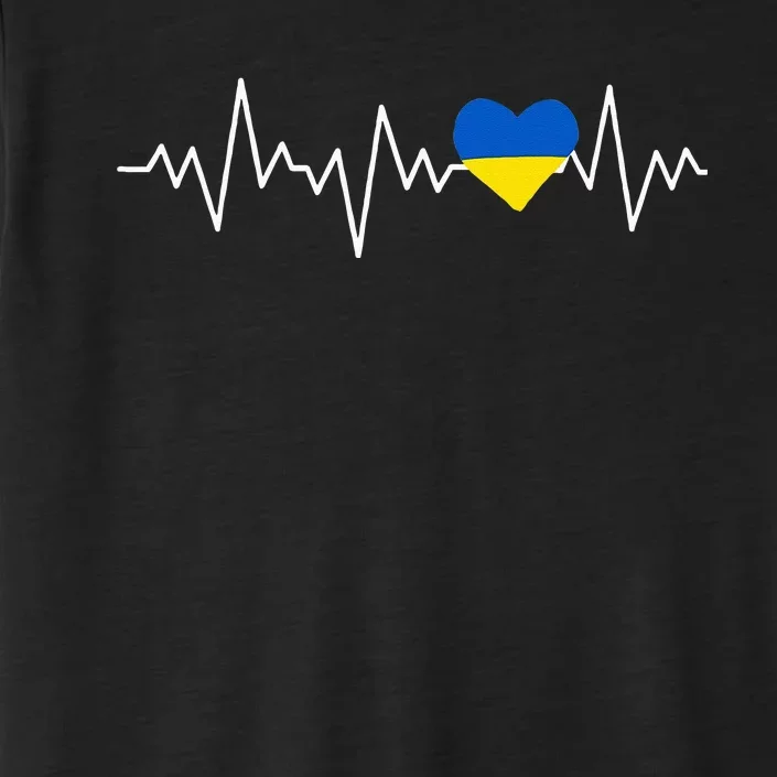 Ukraine Ukrainian heart Flag Heartbeat ChromaSoft Performance T-Shirt