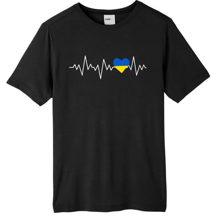 Ukraine Ukrainian heart Flag Heartbeat ChromaSoft Performance T-Shirt