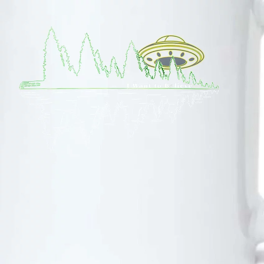 UFO UAP I Want To Believe Aliens Exist Flying Saucer Black Color Changing Mug