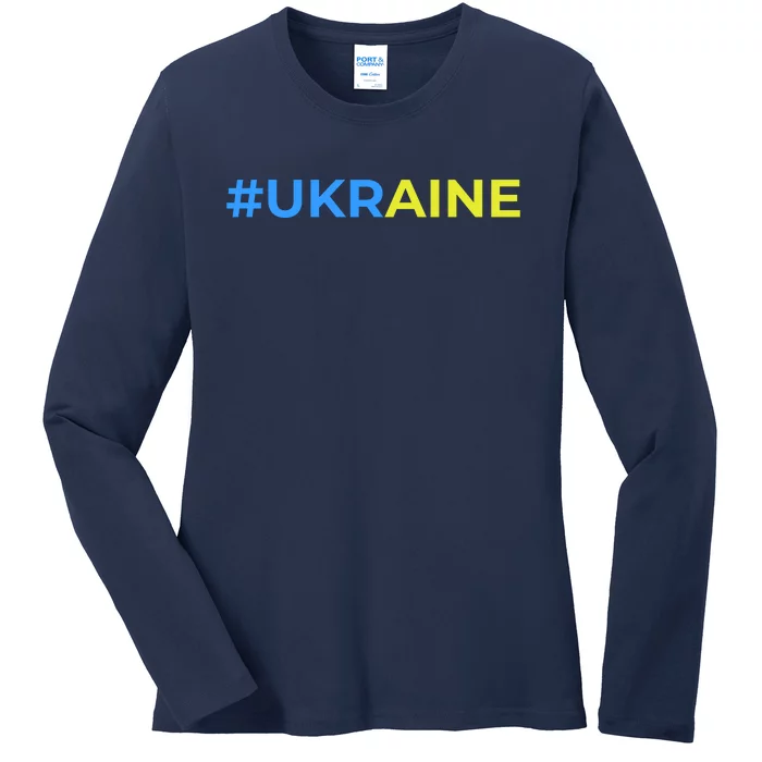 #UKRAINE Ladies Long Sleeve Shirt