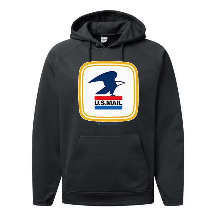 Usps Us Mail Left Chest Performance Fleece Hoodie