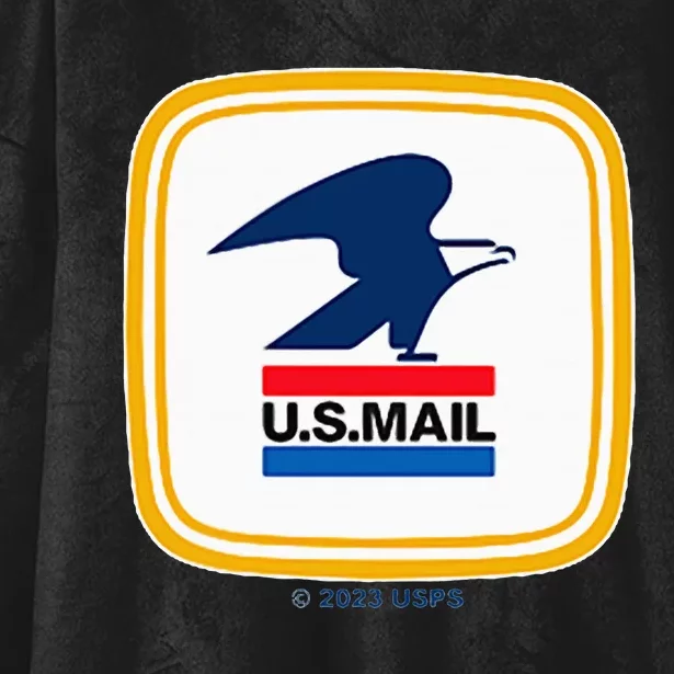 Usps Us Mail Left Chest Hooded Wearable Blanket