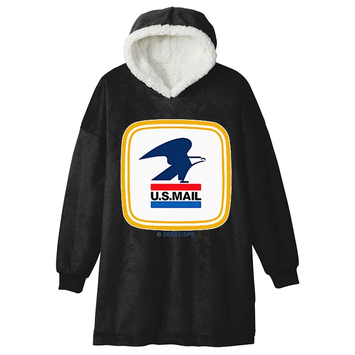 Usps Us Mail Left Chest Hooded Wearable Blanket