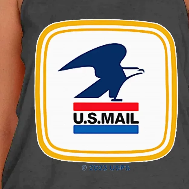 Usps Us Mail Left Chest Women's Knotted Racerback Tank