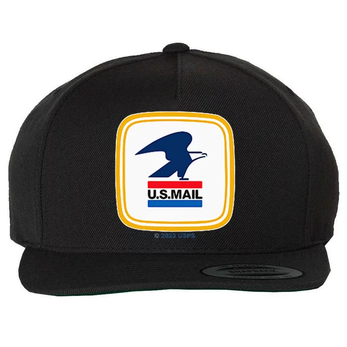 Usps Us Mail Left Chest Wool Snapback Cap